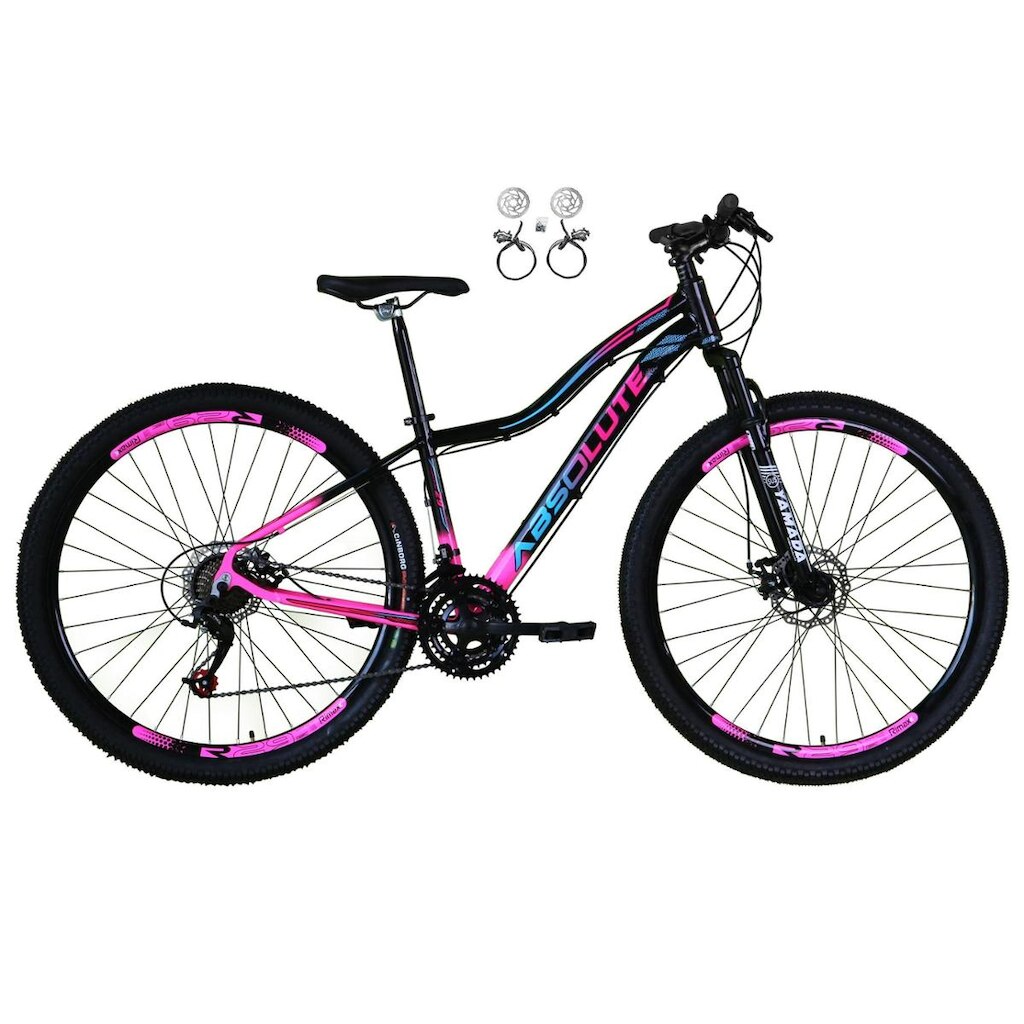Bicicleta Aro 29 Absolute Hera Feminina 24v Freio Hidráulico Alumínio MTB Suspensão Dianteira
