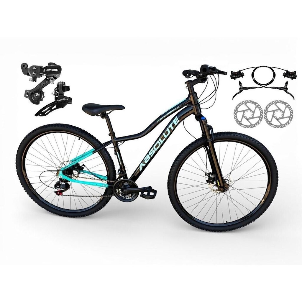 Bicicleta Aro 29 Absolute Hera Feminina Alumínio Câmbios Shimano Freio a Disco Hidráulico 21v