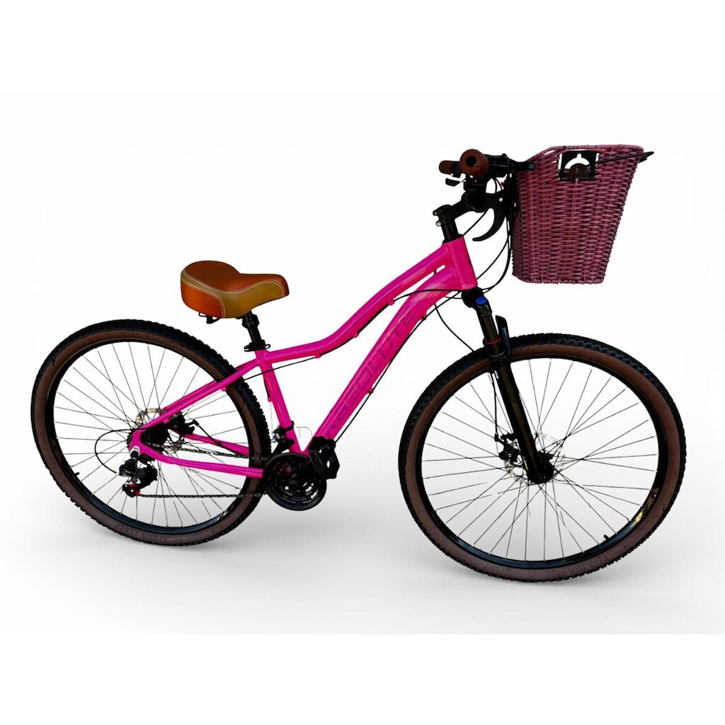 Bicicleta Aro 29 Absolute Hera Feminina Vintage Retrô 21v Alumínio Confortável Cesta Selim 2 Molas