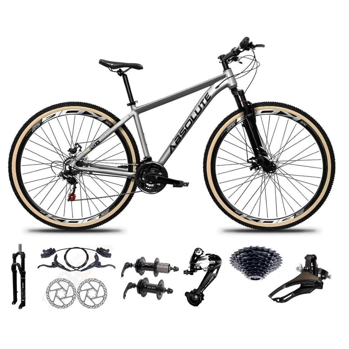 Bicicleta Absolute Nero 4 Aro 29 Susp. Dianteira 27 Marchas - Laranja