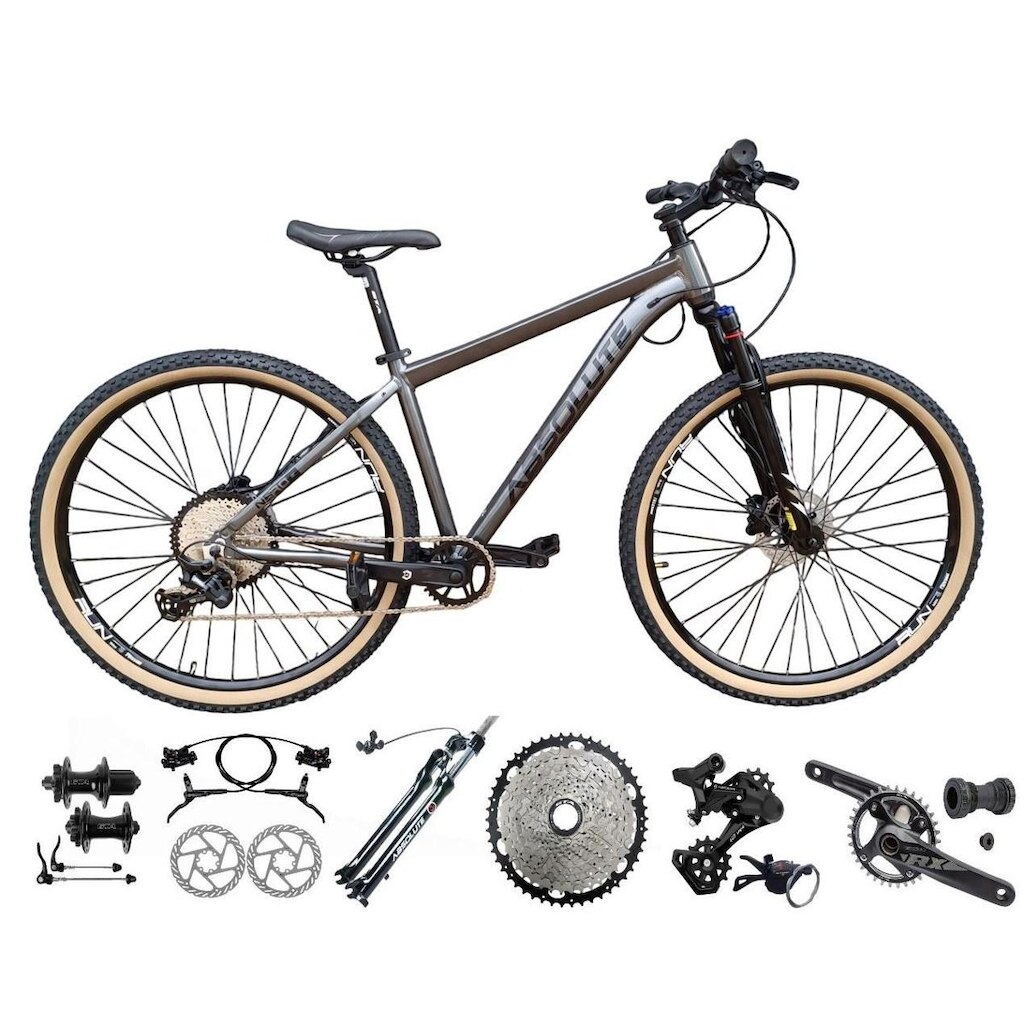 Bicicleta Aro 29 Absolute Nero 5 12v Garfo Trava no Guidão K7 Freio Hidráulico Pneu com Faixa
