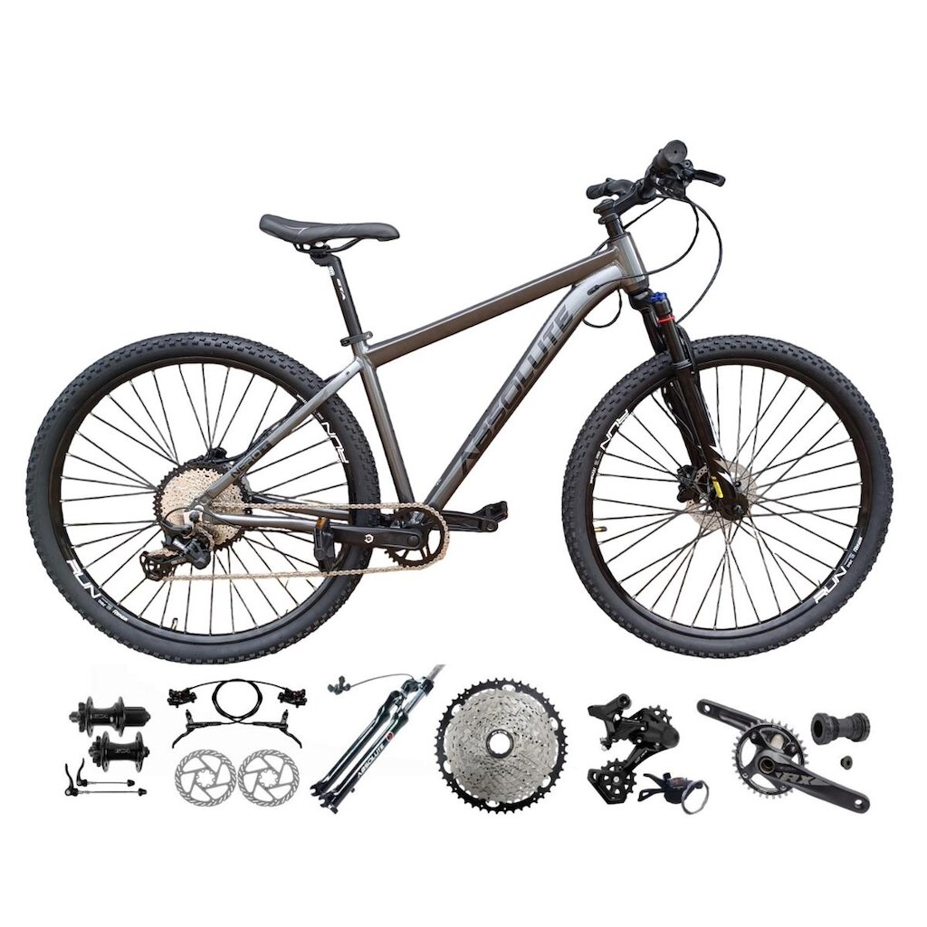 Bicicleta Aro 29 Absolute Nero 5 12v Garfo Trava no Guidão K7 Freios a Disco Hidráulico