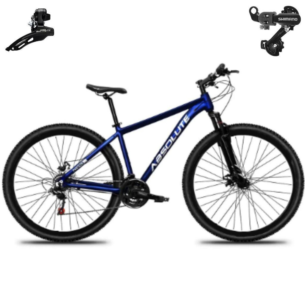 Bicicleta Aro 29 Absolute Nero 5 21 Marchas Mtb Indexada Alumínio Suspensão 80mm Cambios Shimano