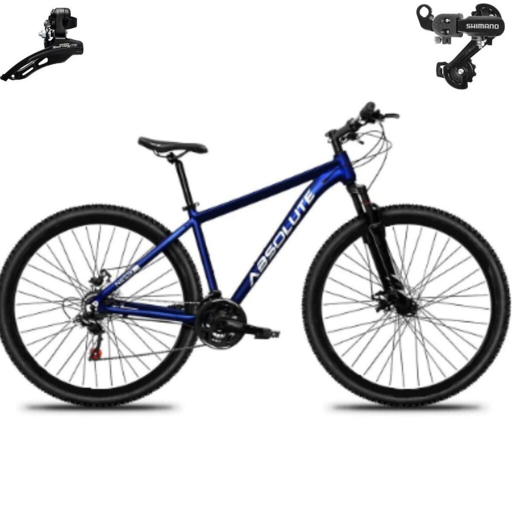 Bicicleta Aro 29 Absolute Nero 5 21V  Mtb Indexada  Suspensão 80mm Cambios Shimano