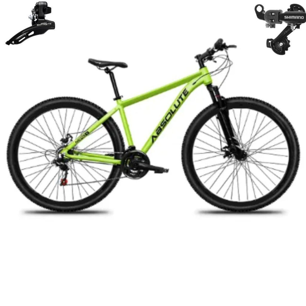 Bicicleta Aro 29 Absolute Nero 5 21V  Mtb Indexada  Suspensão 80mm Cambios Shimano