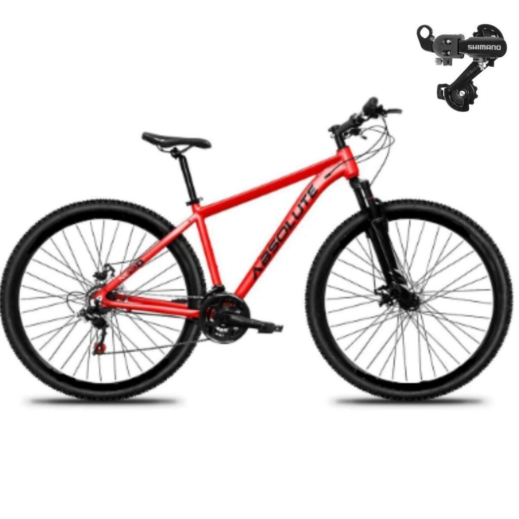 Bicicleta Aro 29 Absolute Nero 5 24V Mtb Aluminio  Shimano Suspensão 80mm Cambio