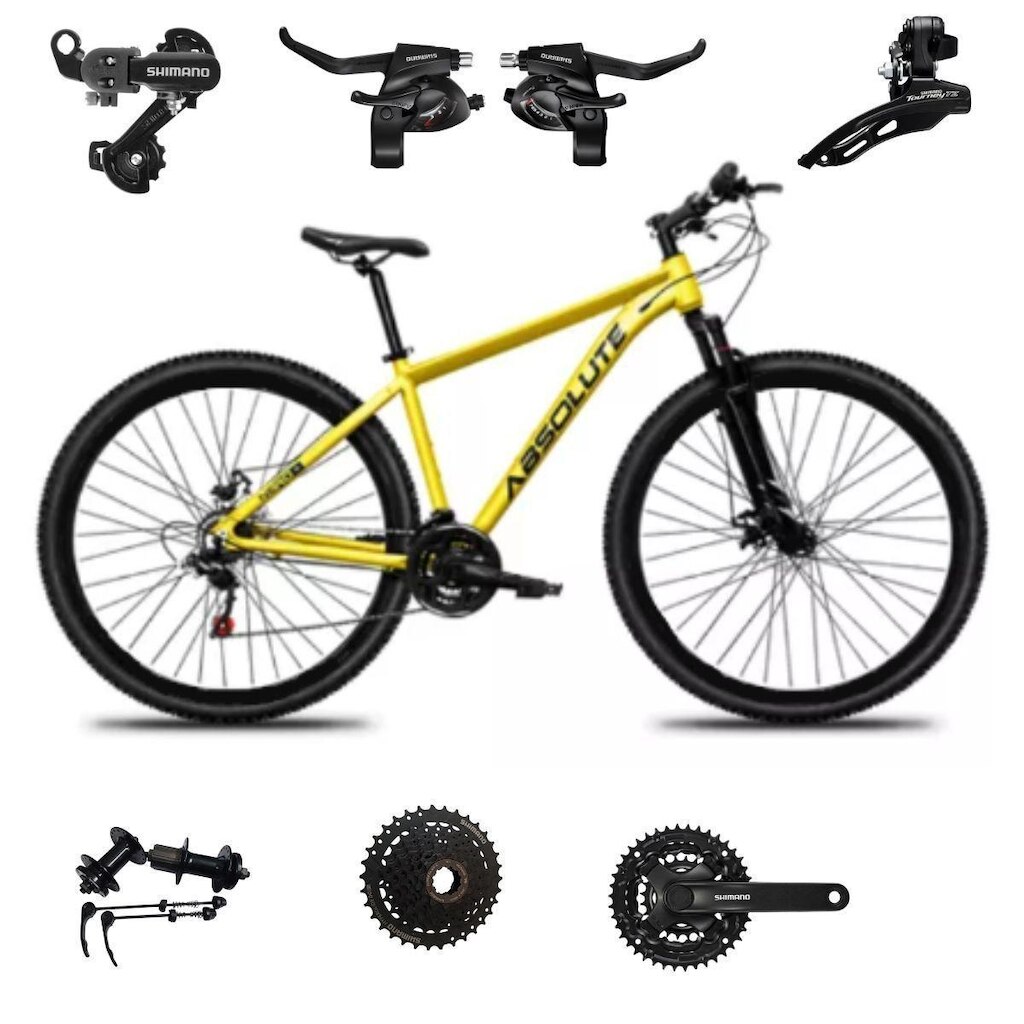Bicicleta Aro 29 Absolute Nero 5 24v Mtb Indexada Shimano Cubo K7