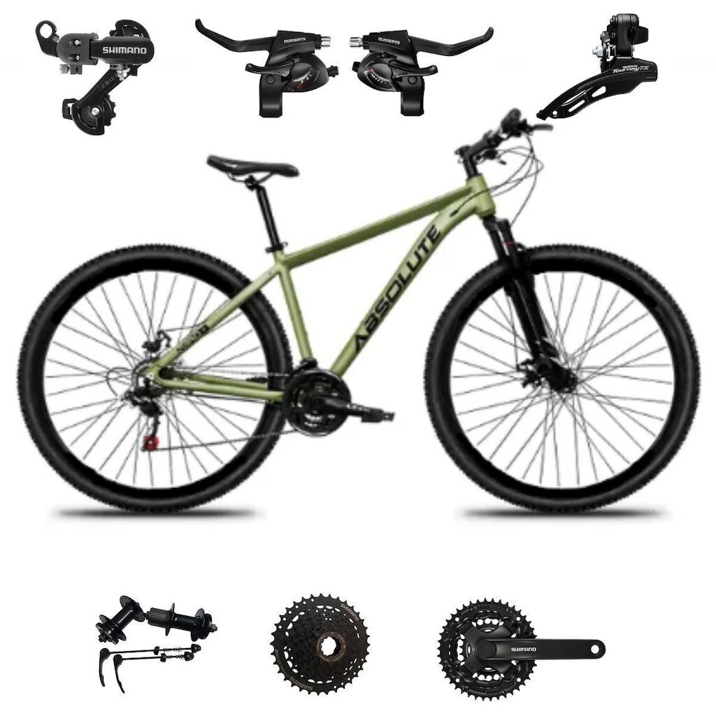Bicicleta Aro 29 Absolute Nero 5 24v Mtb Indexada Shimano Cubo K7