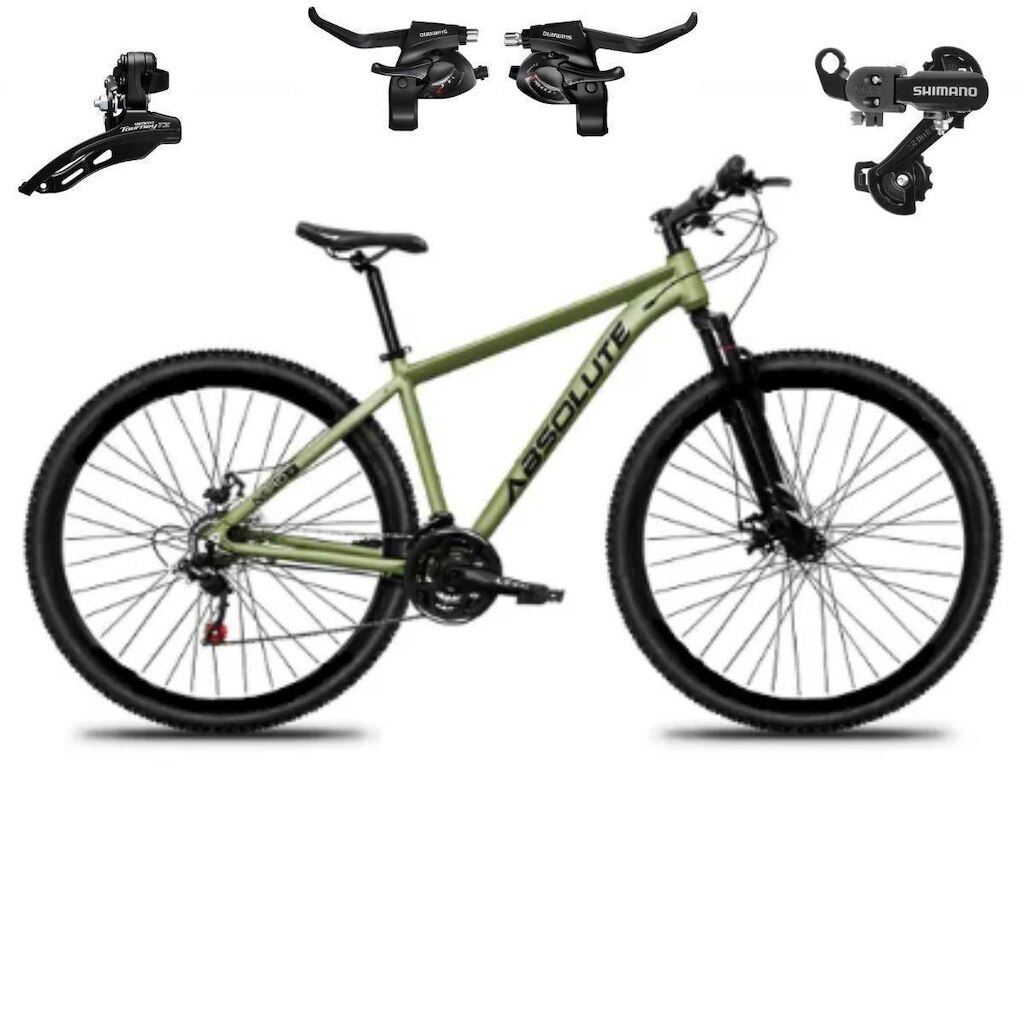 Bicicleta Aro 29 Absolute Nero 5 24v Mtb Indexado Câmbios Trocador Shimano Aluminio