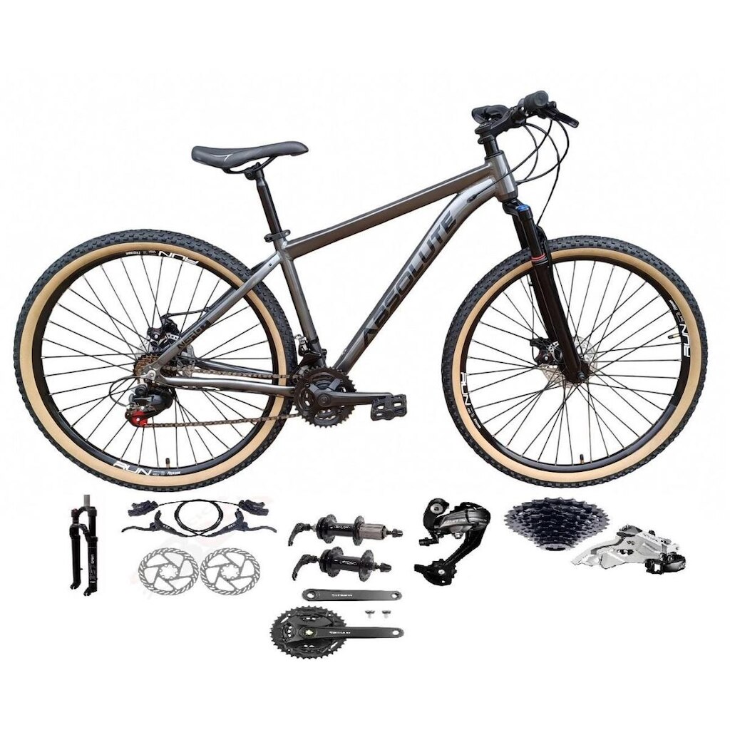 Bicicleta Aro 29 Absolute Nero 5 27v Câmbios Shimano Altus K7 Freios Hidráulico Garfo com Trava