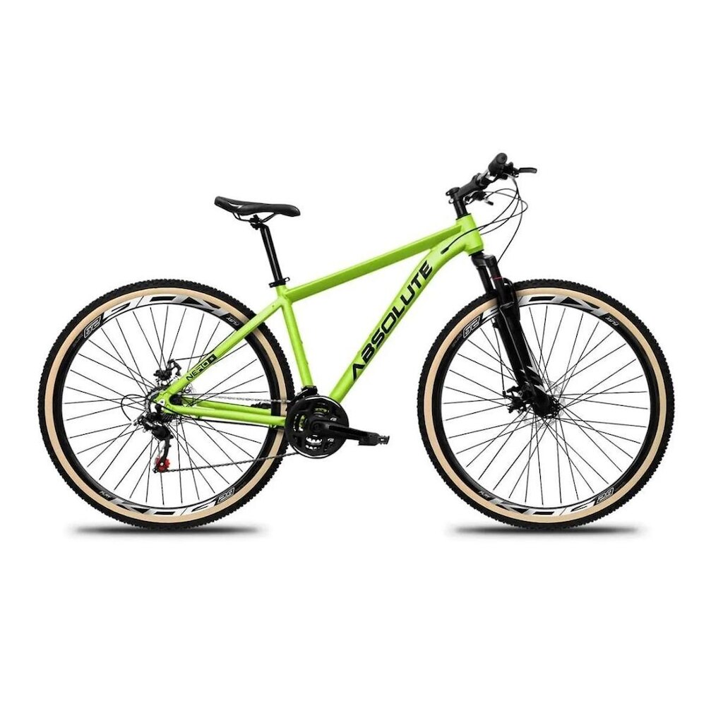 Bicicleta Aro 29 Absolute Nero 5 Alumínio 24v Freio a Disco Suspensão Dianteira Pneus com Faixa