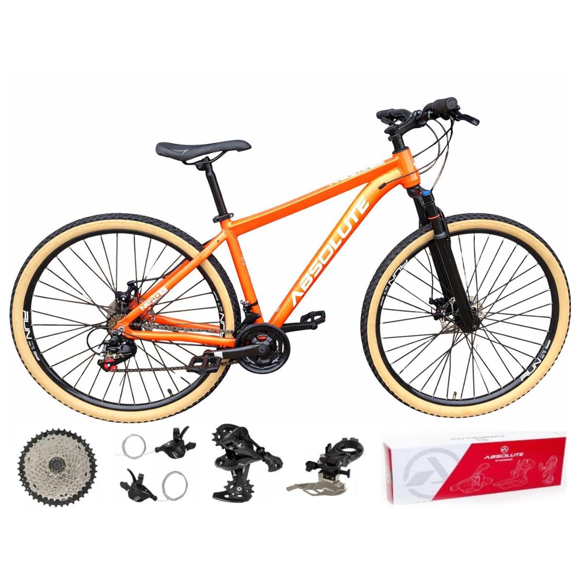 Bicicleta Absolute Nero 5 Disc H Aro 29 Susp. Dianteira 18 Marchas - Laranja