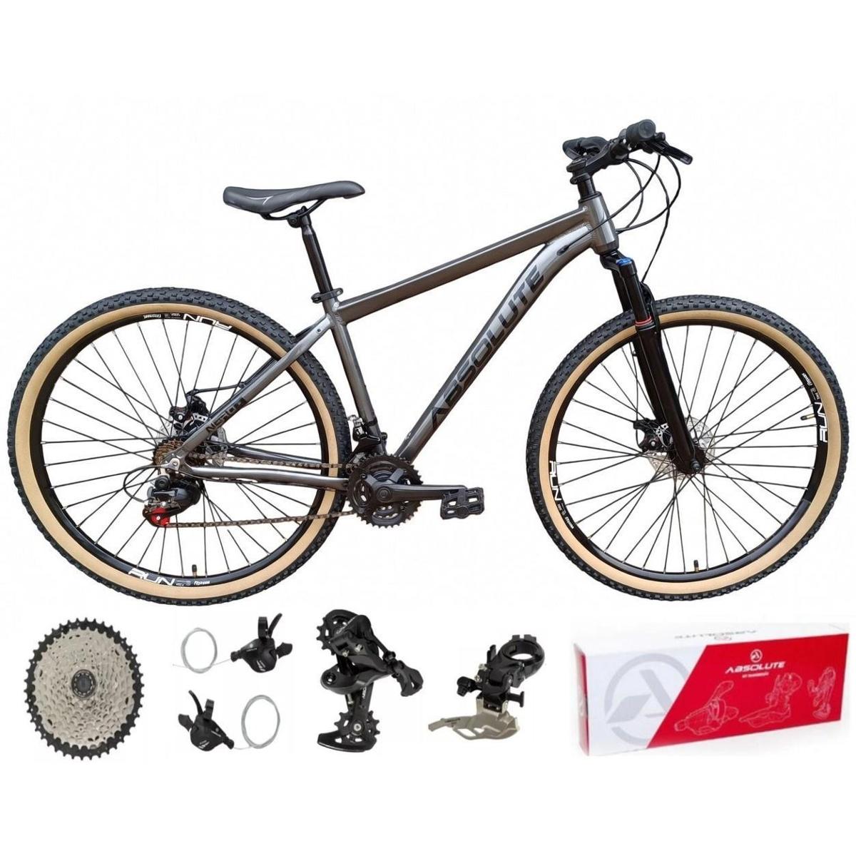 Bicicleta Absolute Nero 5 Disc H Aro 29 Susp. Dianteira 18 Marchas - Grafite