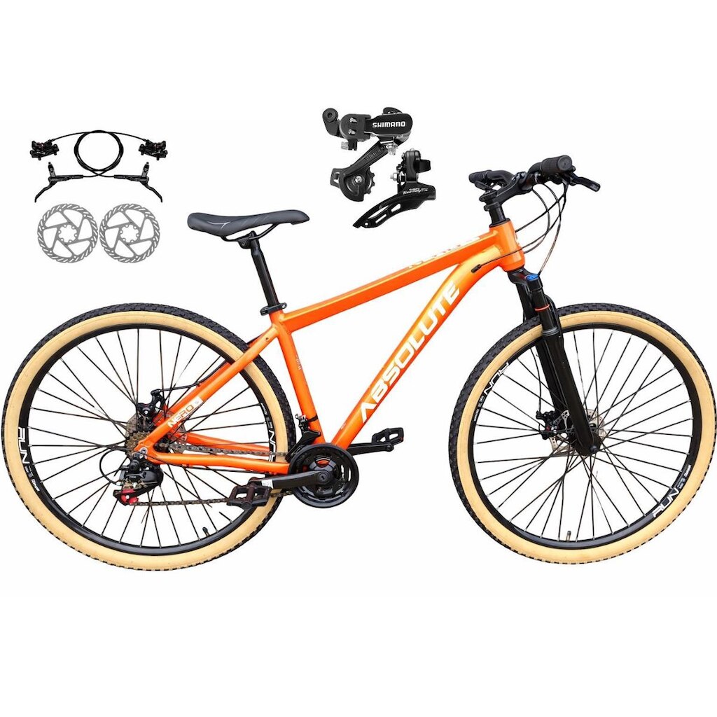Bicicleta Aro 29 Absolute Nero 5 Alumínio Câmbios Shimano 24v Freio a Disco Hidráulico Mountain Bike