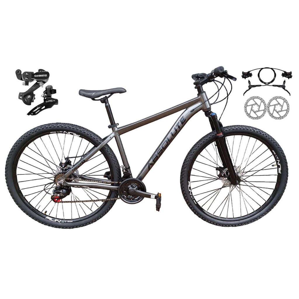 Bicicleta Aro 29 Absolute Nero 5 Alumínio Câmbios Shimano Freio a Disco Hidráulico 21v