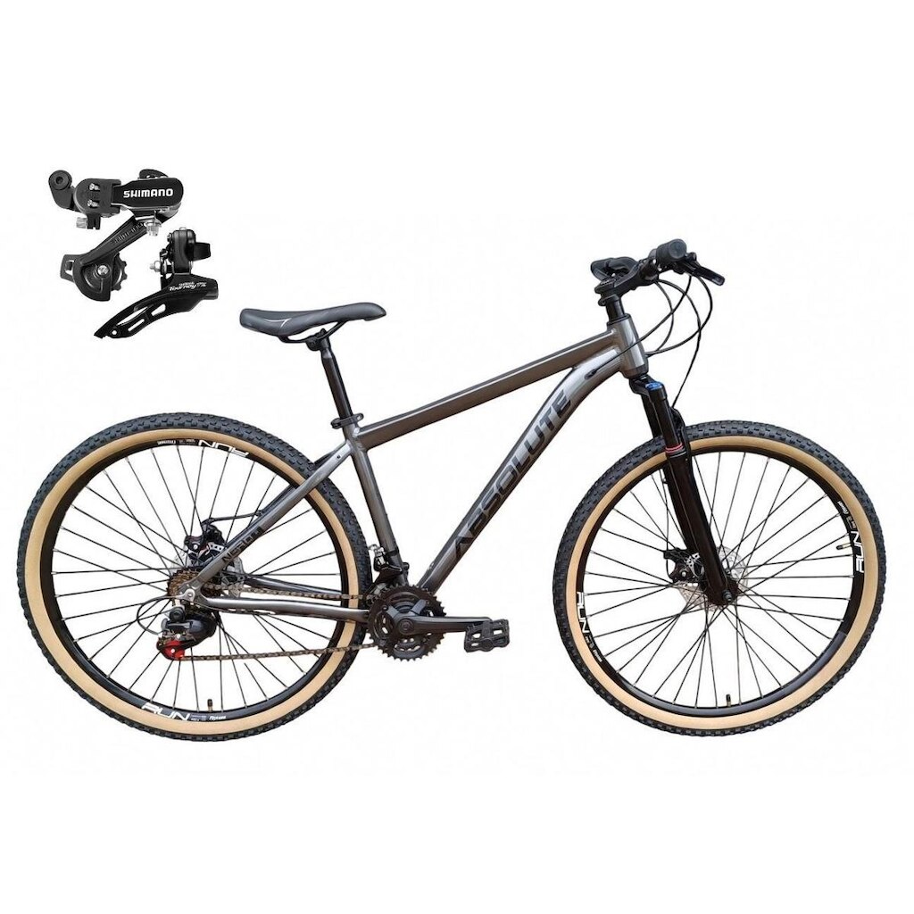 Bicicleta Aro 29 Absolute Nero 5 Alumínio Câmbios Shimano Freio a Disco Mountain Bike 24v
