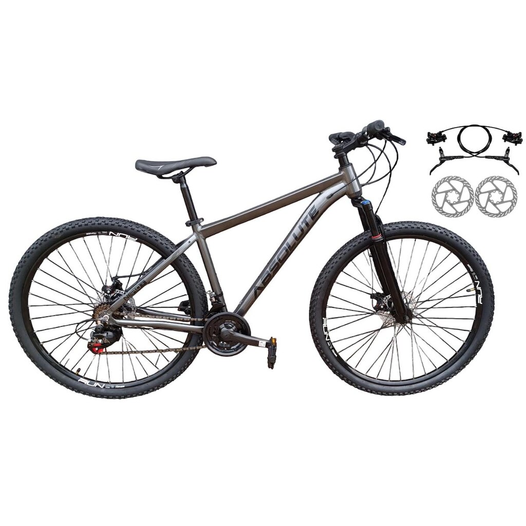 Bicicleta Aro 29 Absolute Nero 5 Alumínio Freio a Disco Hidráulico 21v Garfo Suspensão