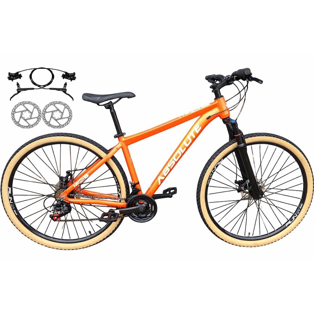 Bicicleta Aro 29 Absolute Nero 5 Alumínio Freio a Disco Hidráulico Garfo Suspensão 24v Mountain Bike