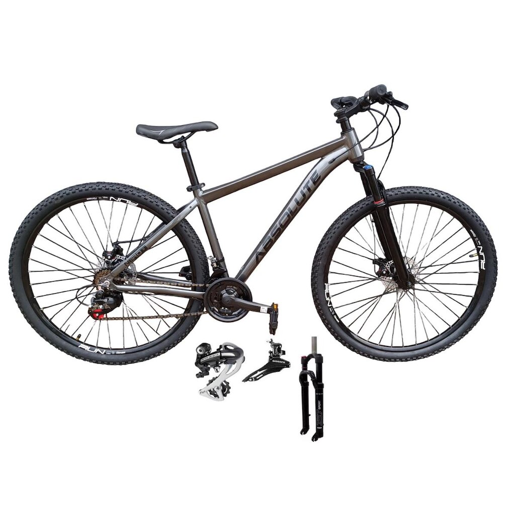 Bicicleta Aro 29 Absolute Nero 5 Câmbio Shimano Acera K7 Garfo com Trava 24v Freio a Disco