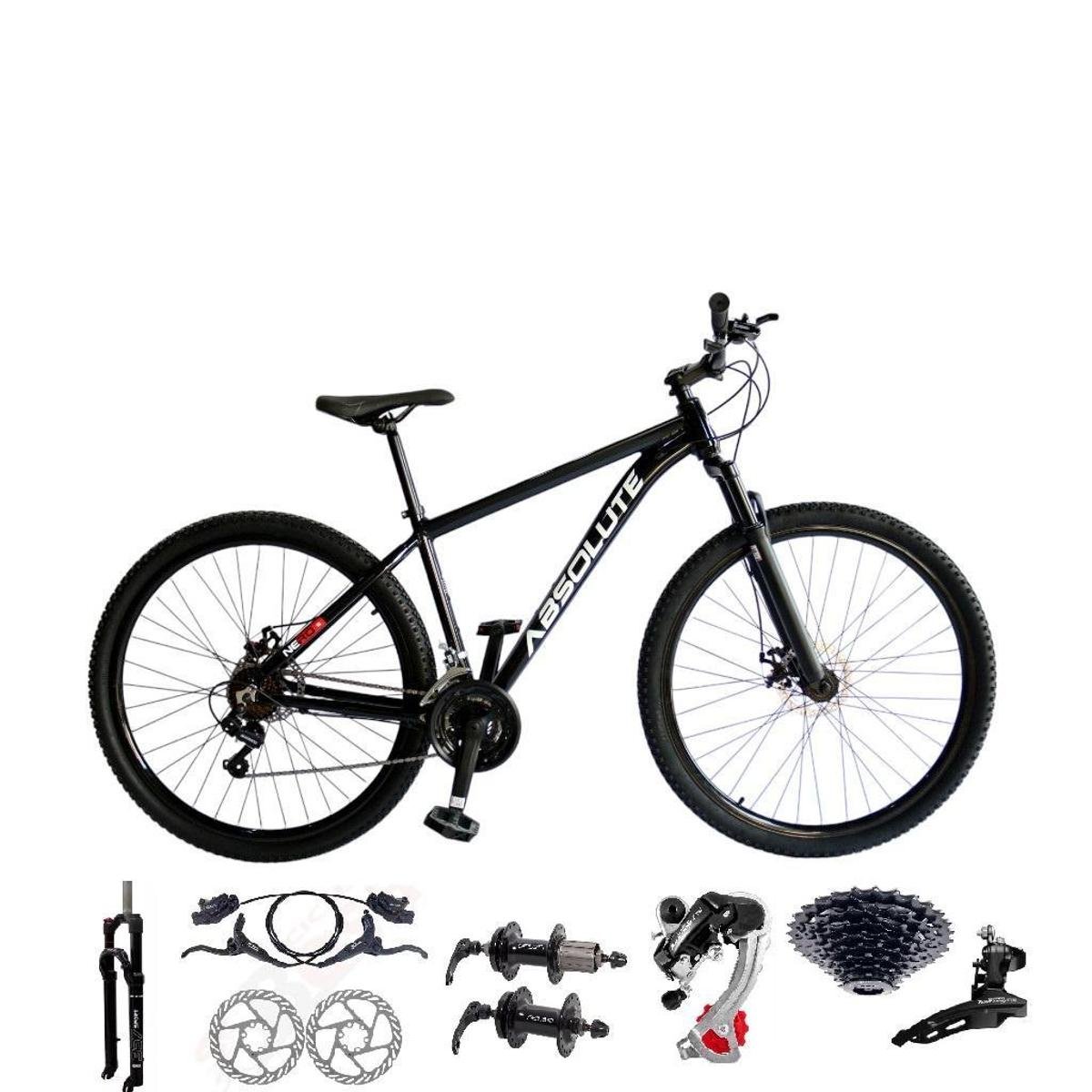 Bicicleta Aro 29 Absolute Nero 5 Câmbios Shimano 24v K7 11