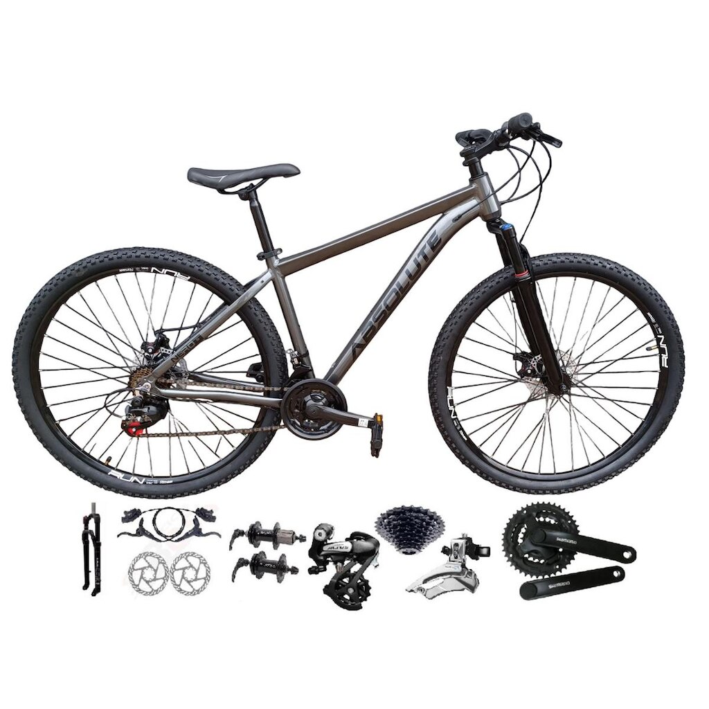 Bicicleta Aro 29 Absolute Nero 5 Câmbios Shimano Altus 24v Alumínio Freios Hidráulicos Garfo Trava