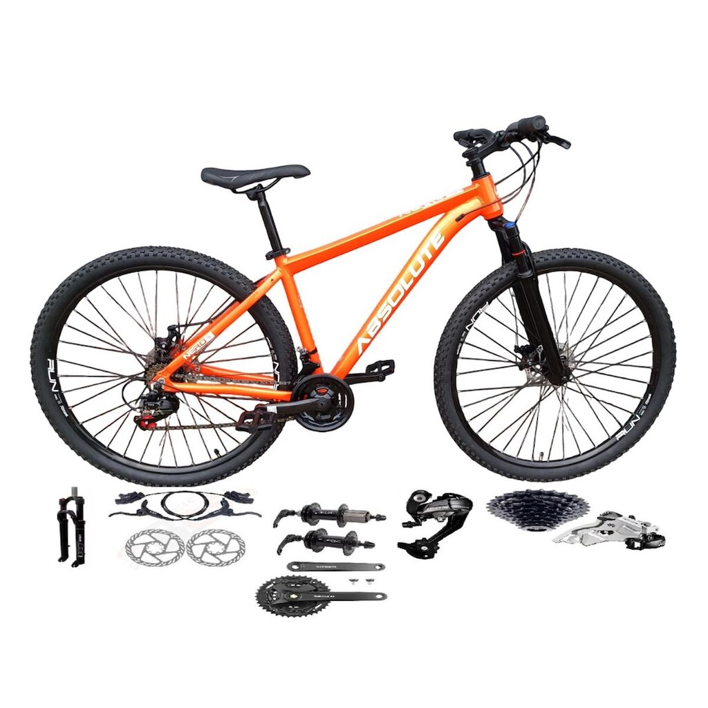 Bicicleta Aro 29 Absolute Nero 5 Câmbios Shimano Altus 27v Freios Hidráulico K7 Garfo com Trava