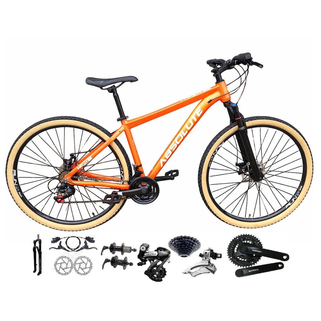 Bicicleta Aro 29 Absolute Nero 5 Câmbios Shimano Altus Alumínio Freios Hidráulicos Garfo Trava 24v