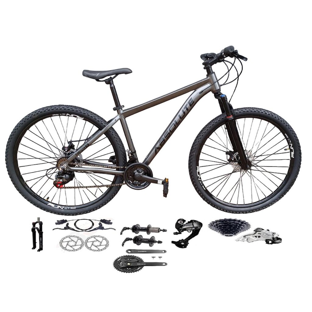 Bicicleta Aro 29 Absolute Nero 5 Câmbios Shimano Altus K7 Freios Hidráulico 27v Garfo com Trava