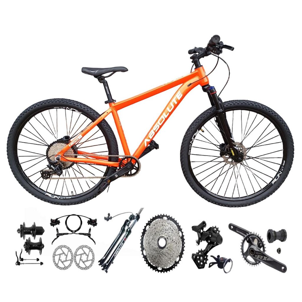 Bicicleta Aro 29 Absolute Nero 5 Garfo Trava no Guidão K7 Freios a Disco Hidráulico 12v