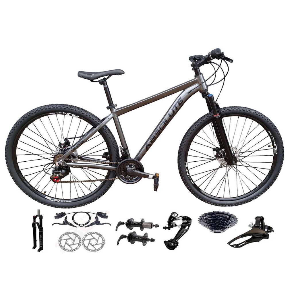 Bicicleta Aro 29 Absolute Nero 5 K7 Freio Hidráulico 27v Alumínio Mountain Bike Garfo com Trava