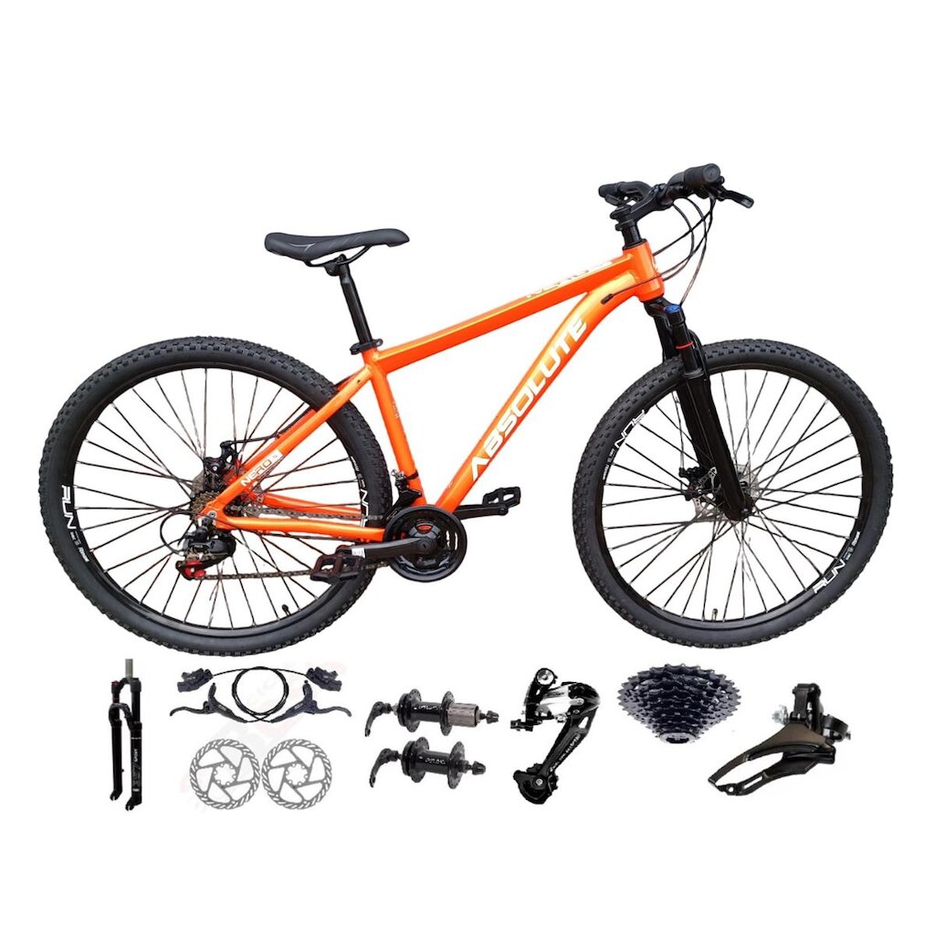 Bicicleta Aro 29 Absolute Nero 5 K7 Freio Hidráulico Alumínio Mountain Bike Garfo com Trava 27v
