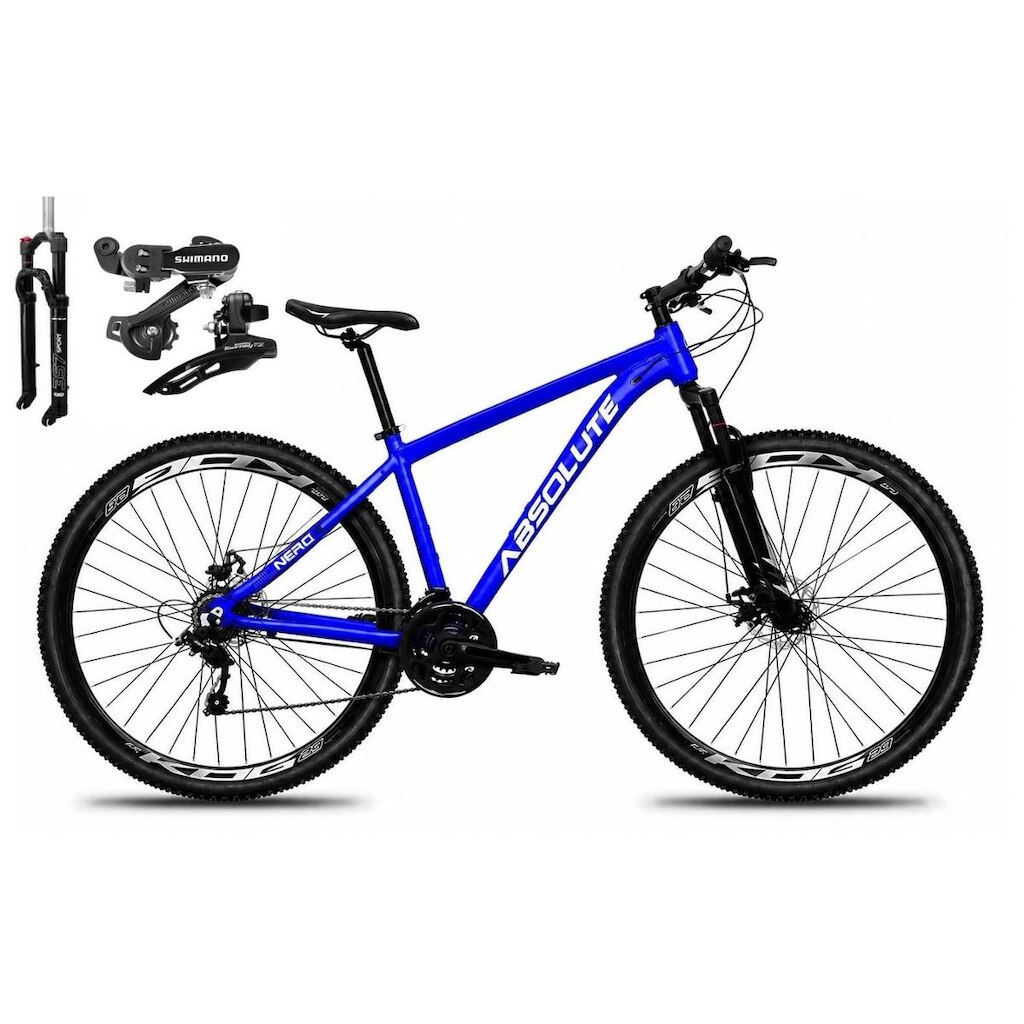 Bicicleta Aro 29 Absolute Nero 6 24v Câmbios Shimano Alumínio Garfo com Trava Mountain Bike
