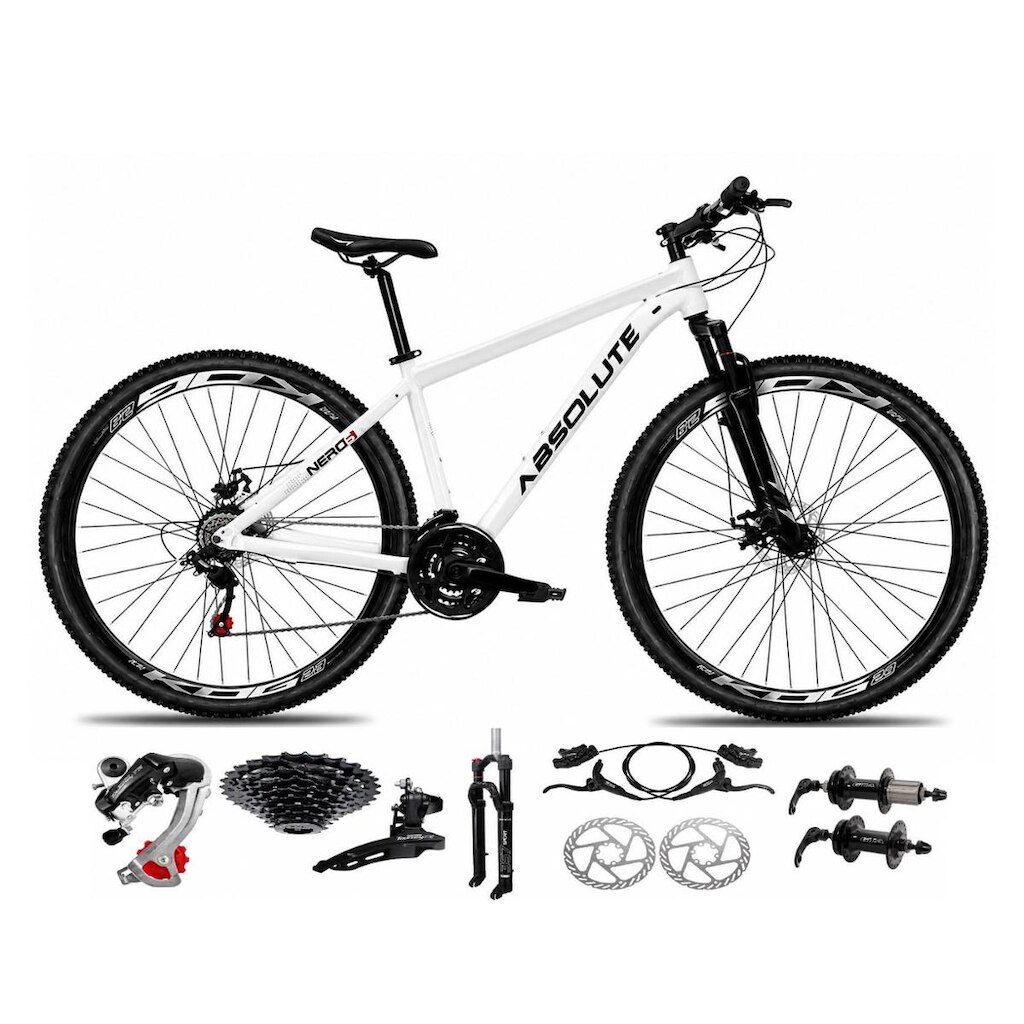 Bicicleta Aro 29 Absolute Nero 6 Alumínio 24v Câmbios Shimano K7 Freio Hidráulico Garfo c/ Trava
