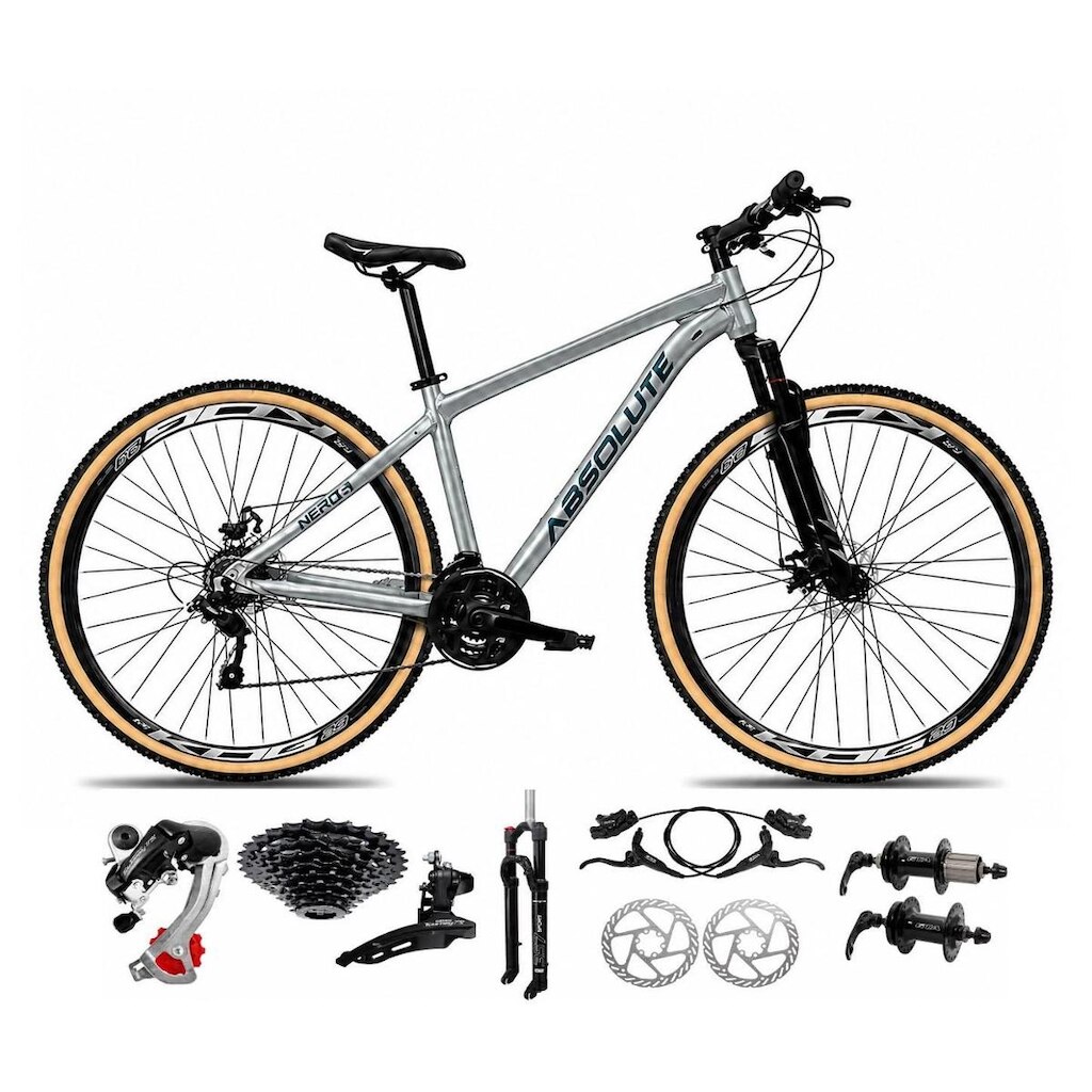 Bicicleta Aro 29 Absolute Nero 6 Alumínio 24v Câmbios Shimano K7 Freio Hidráulico Garfo c/ Trava