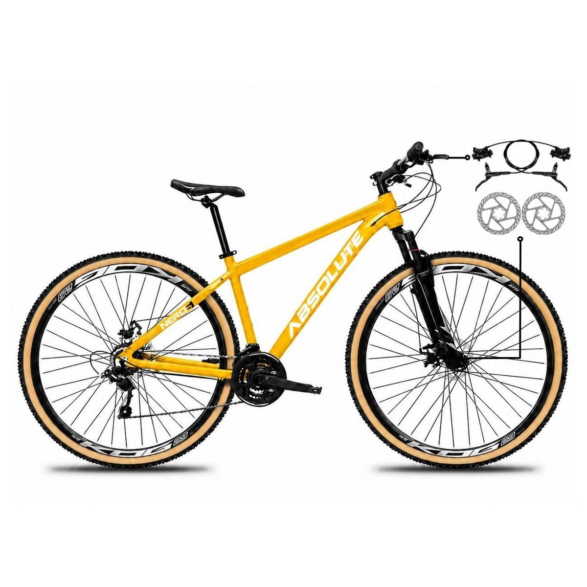 Bicicleta Aro 29 Absolute Nero 6 Alumínio 24v Freio a Disco