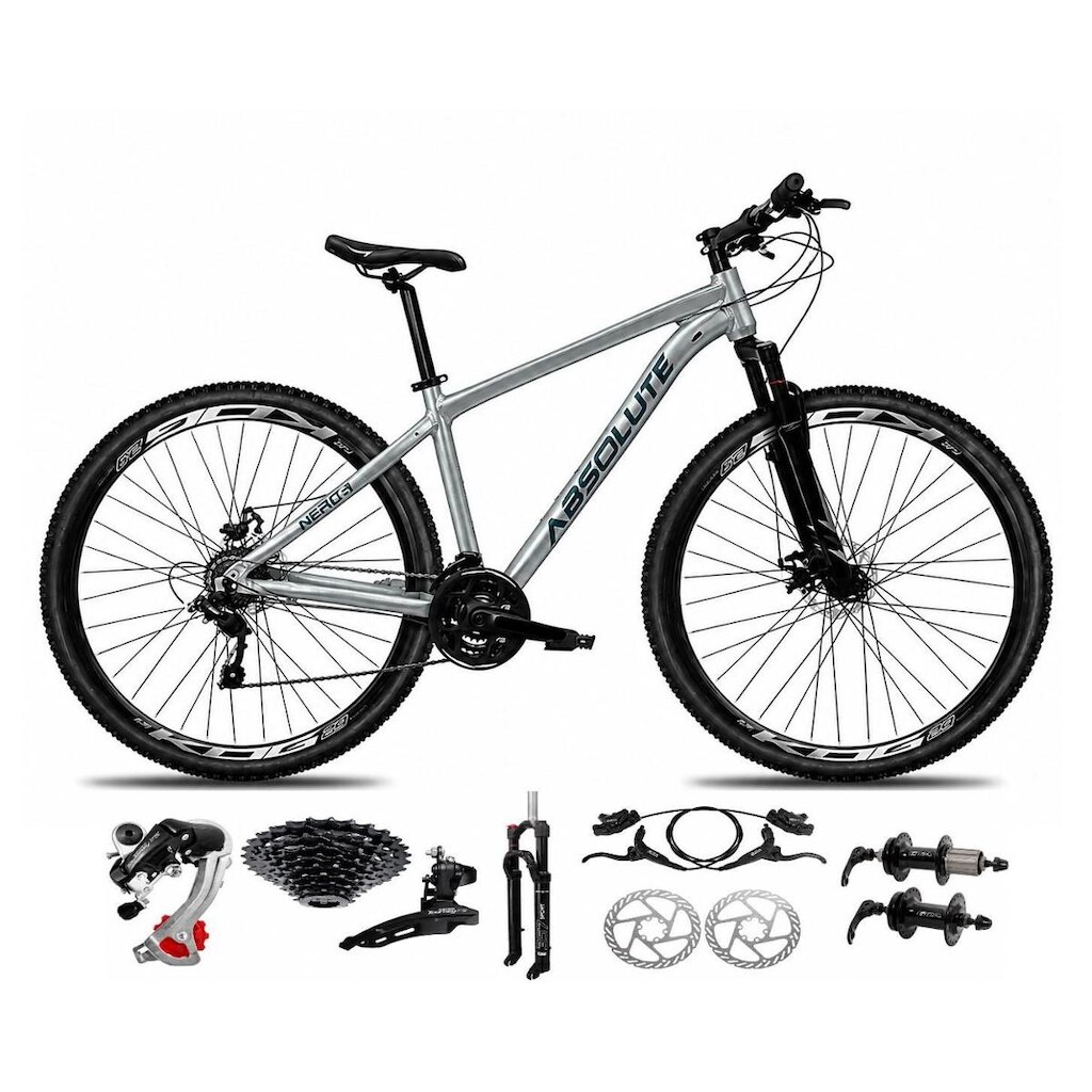 Bicicleta Aro 29 Absolute Nero 6 Alumínio 24v K7 Câmbios Shimano Freio Hidráulico Garfo c/ Trava
