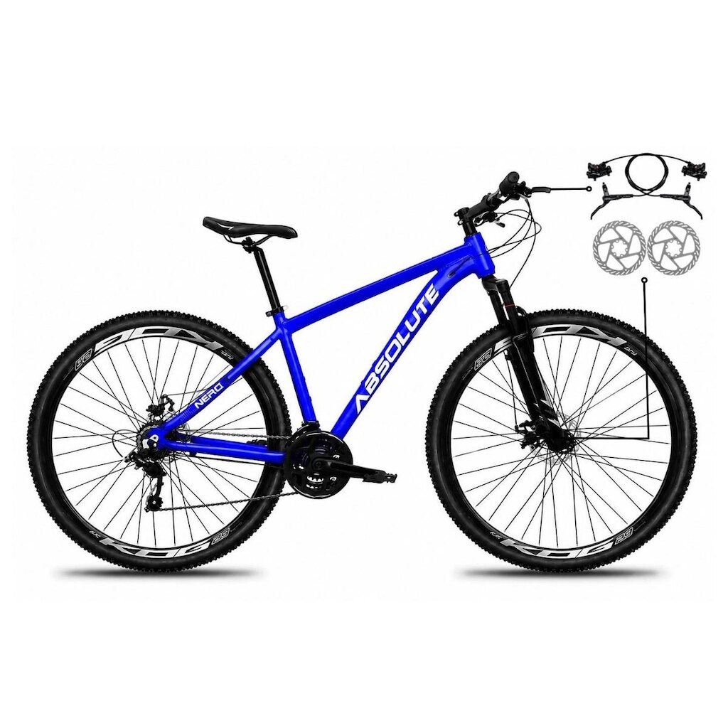 Bicicleta Aro 29 Absolute Nero 6 Alumínio Freio a Disco 21v Hidráulico Garfo Suspensão Mountain Bike