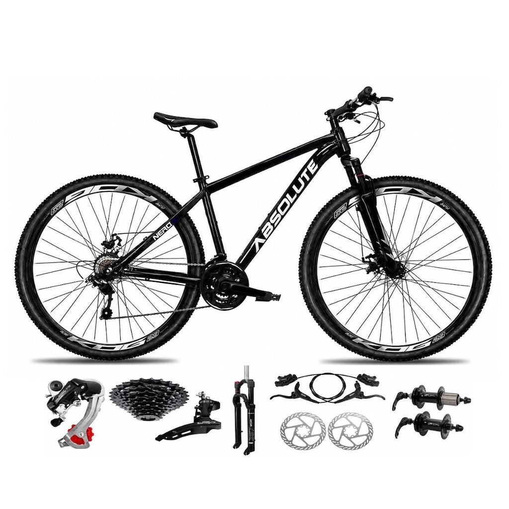 Bicicleta Aro 29 Absolute Nero 6 Alumínio K7 Câmbios Shimano Freio Hidráulico 24v Garfo c/ Trava