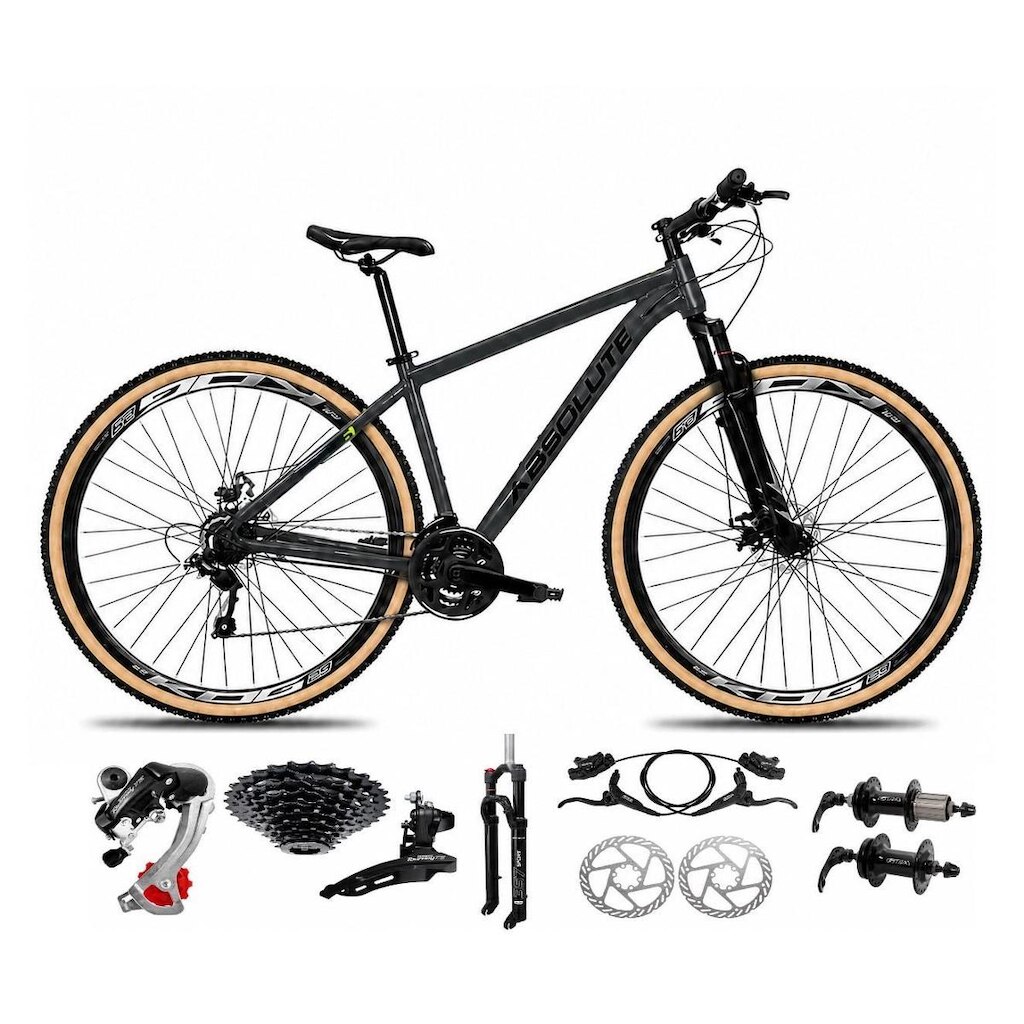 Bicicleta Aro 29 Absolute Nero 6 Alumínio K7 Câmbios Shimano Freio Hidráulico 24v Garfo c/ Trava