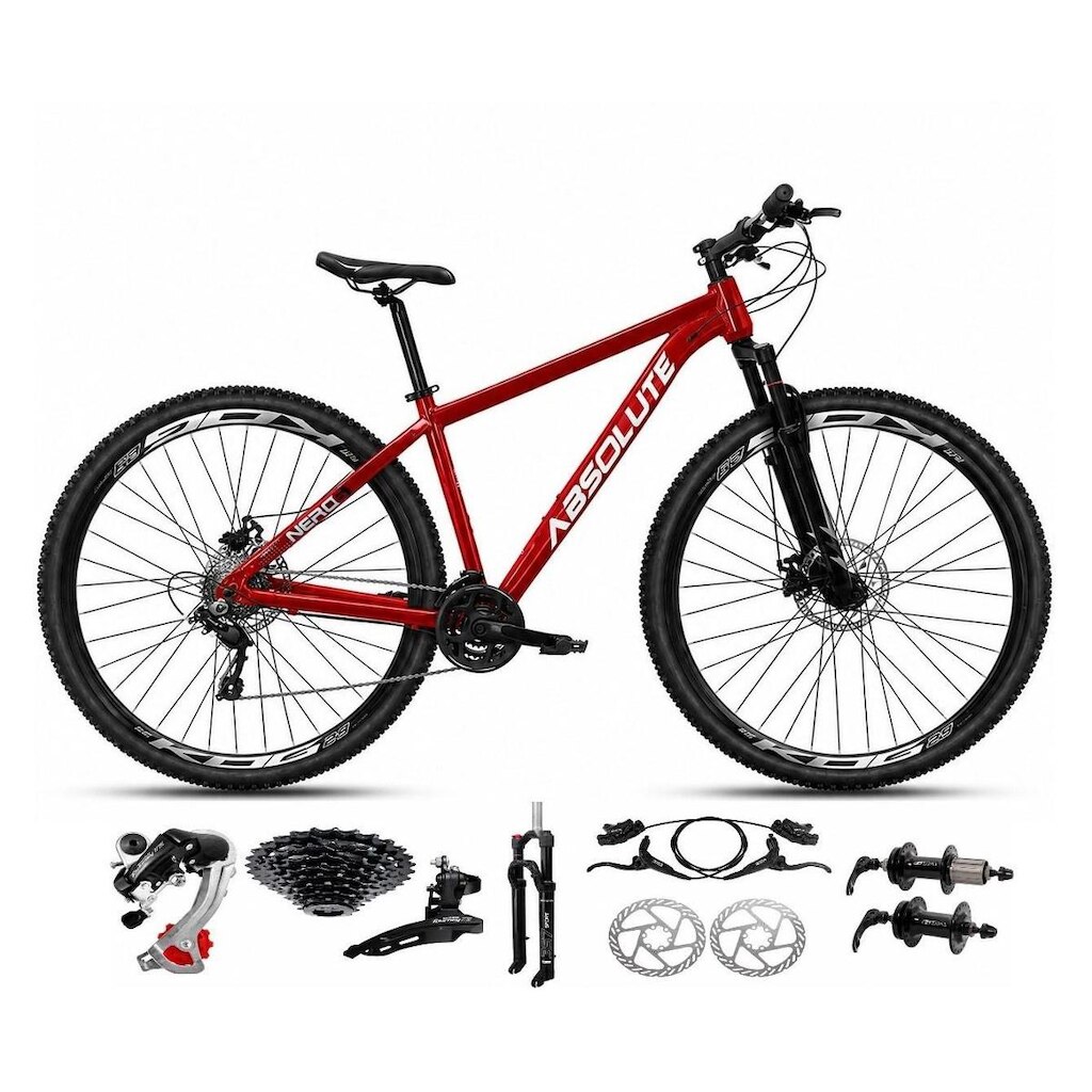 Bicicleta Aro 29 Absolute Nero 6 Alumínio K7 Câmbios Shimano Freio Hidráulico 24v Garfo c/ Trava