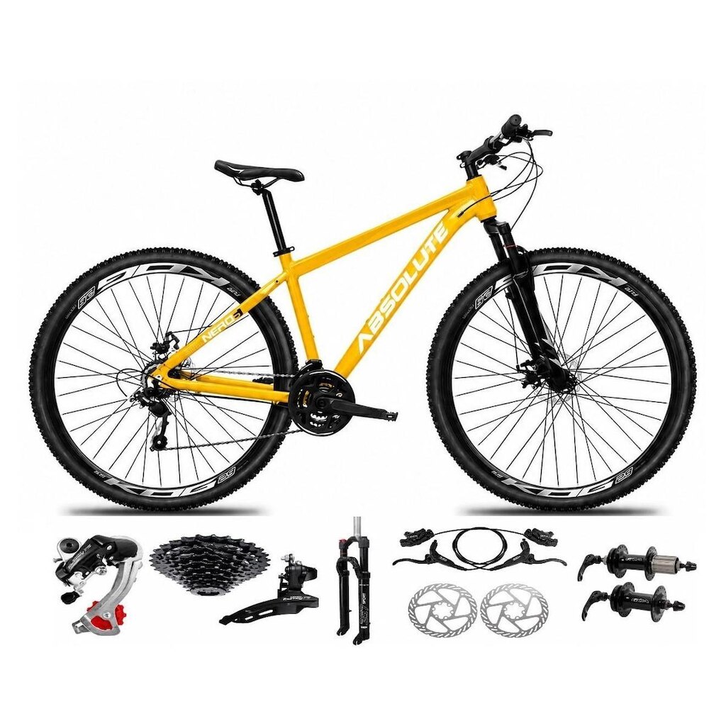 Bicicleta Aro 29 Absolute Nero 6 Alumínio K7 Câmbios Shimano Freio Hidráulico 24v Garfo c/ Trava