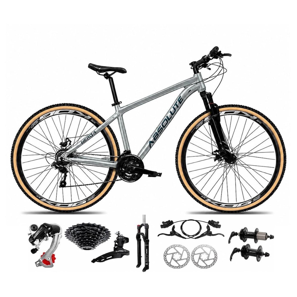 Bicicleta Aro 29 Absolute Nero 6 Alumínio K7 Câmbios Shimano Freio Hidráulico 24v Garfo c/ Trava