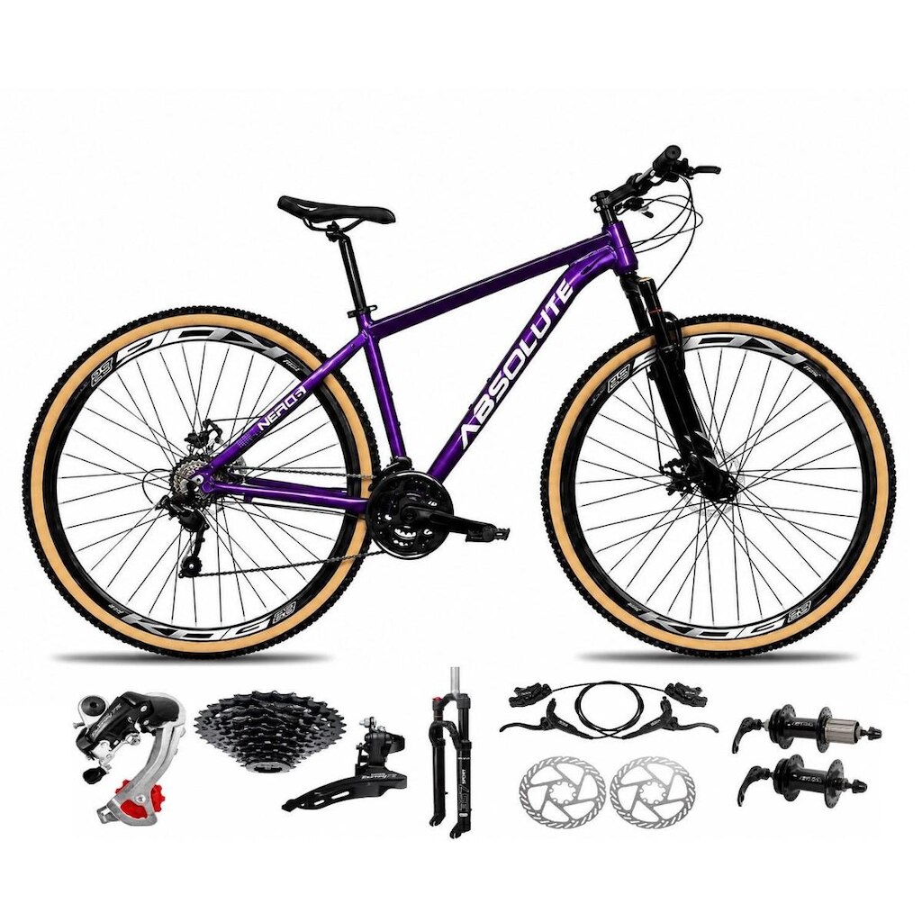 Bicicleta Aro 29 Absolute Nero 6 Alumínio K7 Câmbios Shimano Freio Hidráulico 24v Garfo c/ Trava