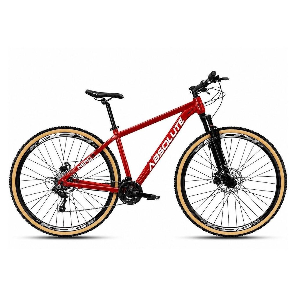 Bicicleta Aro 29 Absolute Nero 6 Alumínio K7 Freio a Disco MTB 27v Garfo Suspensão