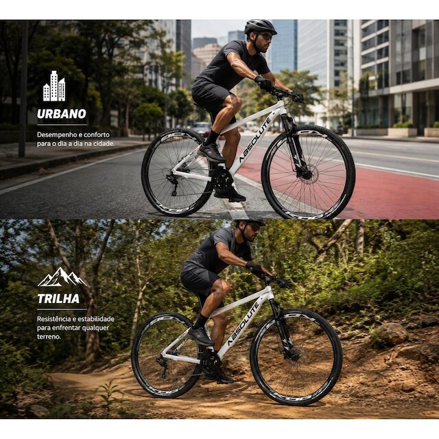 Bicicleta Aro 29 Absolute Nero 6 Alumínio K7 Freio Hidráulico Mountain ...