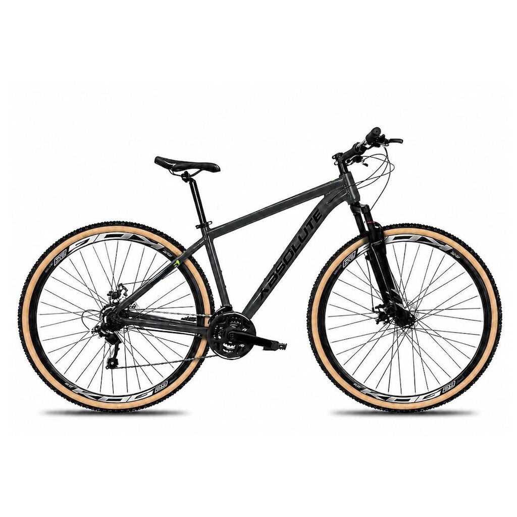 Bicicleta Aro 29 Absolute Nero 6 Alumínio MTB 27v K7 Freio a Disco Garfo Suspensão