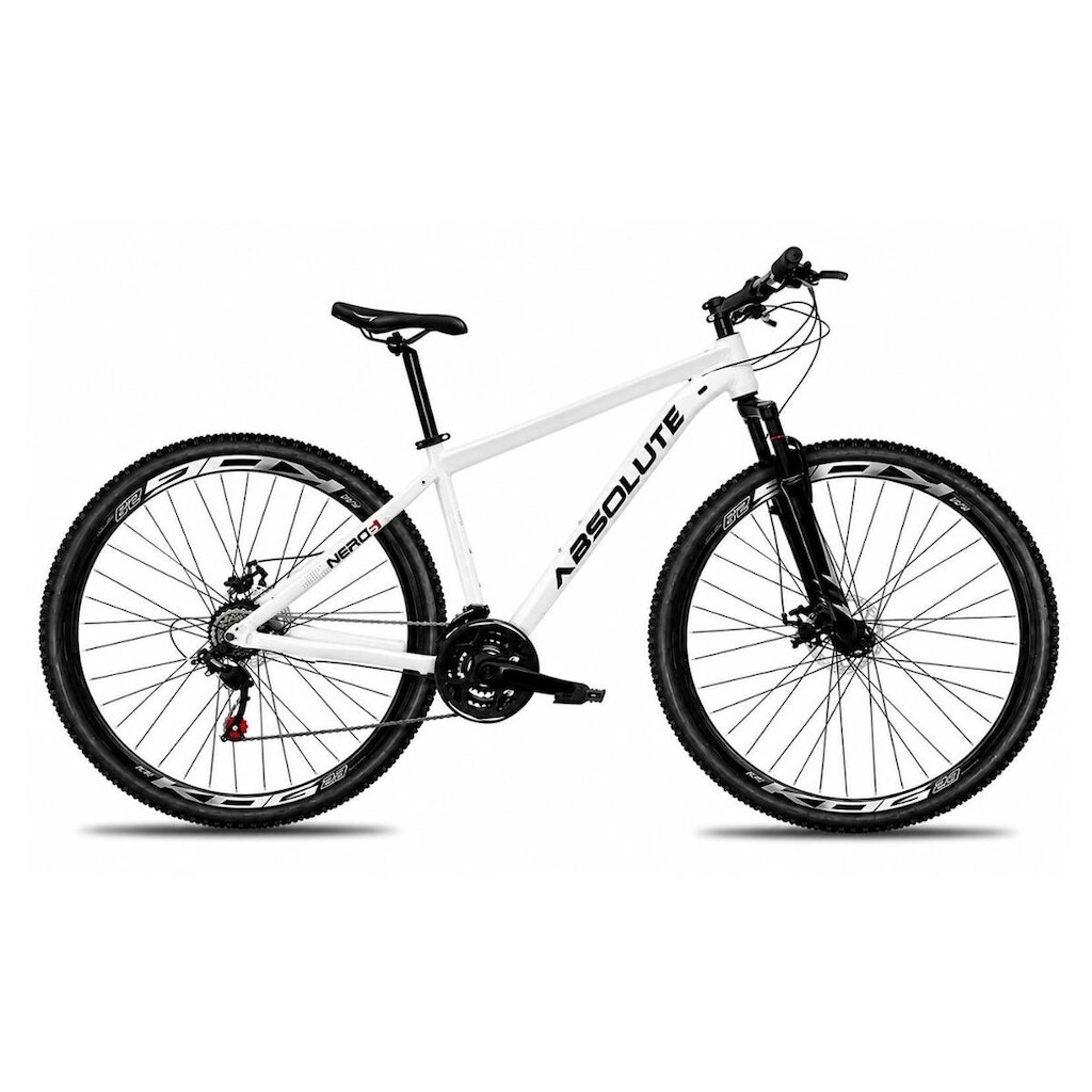 Bicicleta Aro 29 Absolute Nero 6 Alumínio MTB 27v K7 Freio a Disco Garfo Suspensão