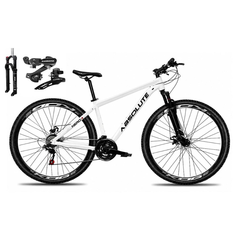 Bicicleta Aro 29 Absolute Nero 6 Câmbios Shimano 24v Alumínio Garfo com Trava Mountain Bike