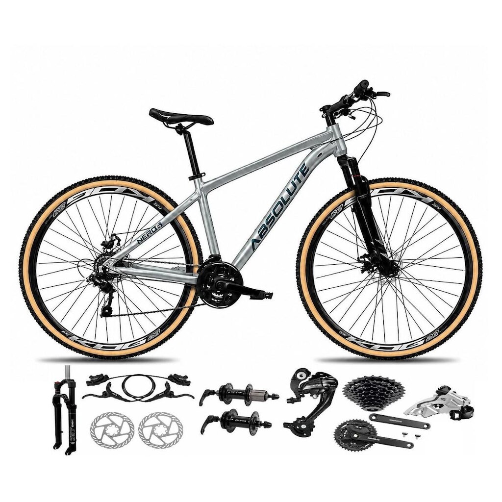 Bicicleta Aro 29 Absolute Nero 6 Câmbios Shimano Altus 27v Freios Hidráulico K7 Garfo c/ Trava