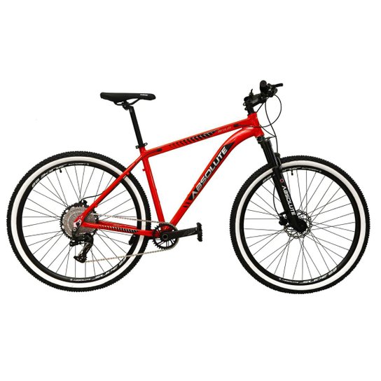 Bicicleta Aro 29 Absolute Wild 12v Garfo Trava no Guidão Freios Hidráulicos Pneus Faixa Bege - Vermelho+Preto Menor preço em Bicicleta Aro 29 Absolute Wild 12v Garfo Trava no Guidão Freios Hidráulicos Pneus Faixa Bege - Vermelho+Preto